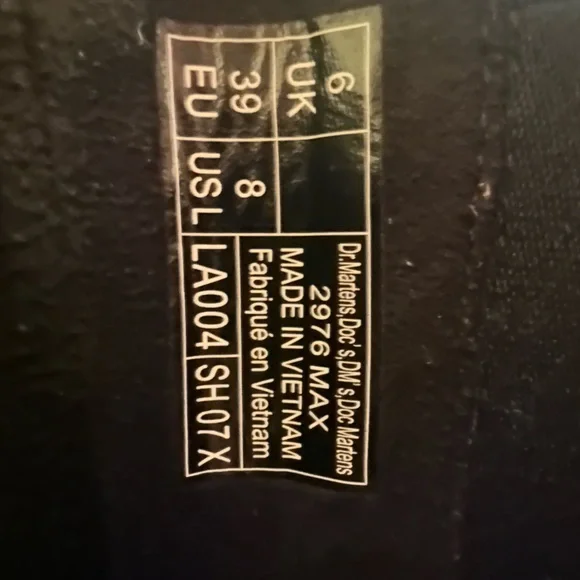 Dr. Martens Platform Black Boots with Yellow Stitching - Picture 6 of 10